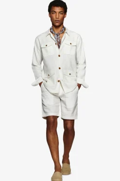 White textured Sahara jacket