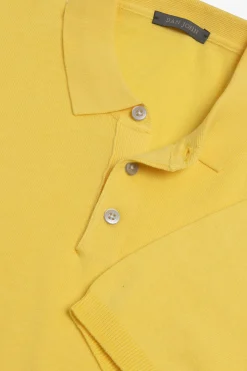 Yellow Knit Polo Shirt