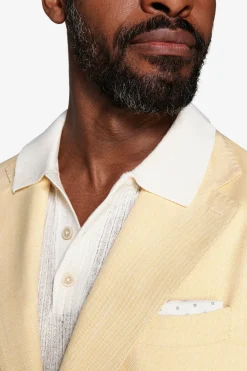 Yellow textured blazer