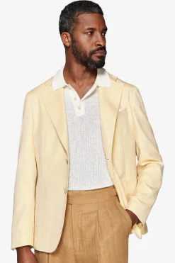 Yellow textured blazer