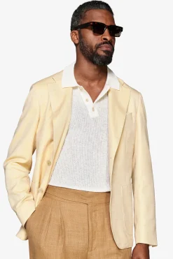 Yellow textured blazer