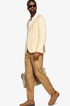 Yellow textured blazer